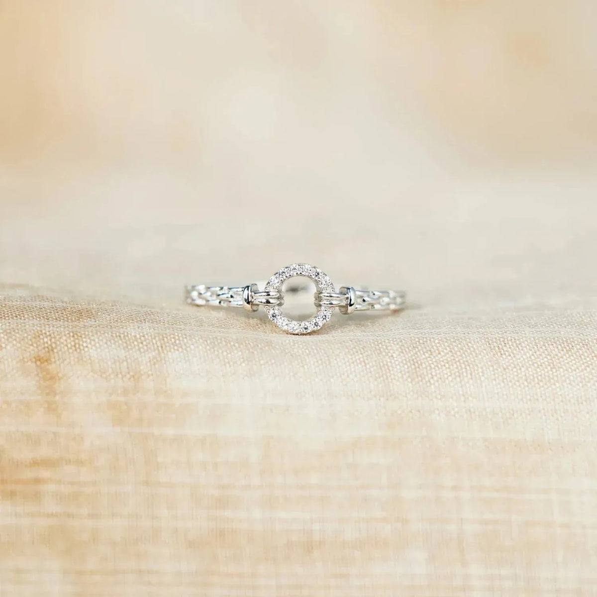 Inlaid Zircon 925 Sterling Silver Ring Rings - Tophatter Daily Deals