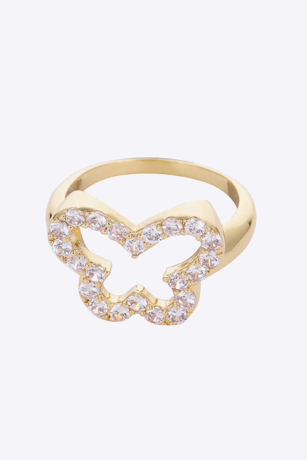 Rhinestone Butterfly-Shaped Ring Butterfly One Size Rings - Tophatter Daily Deals