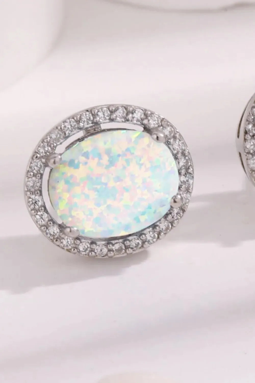 Opal Round Earrings Opal - Tophatter Daily Deals