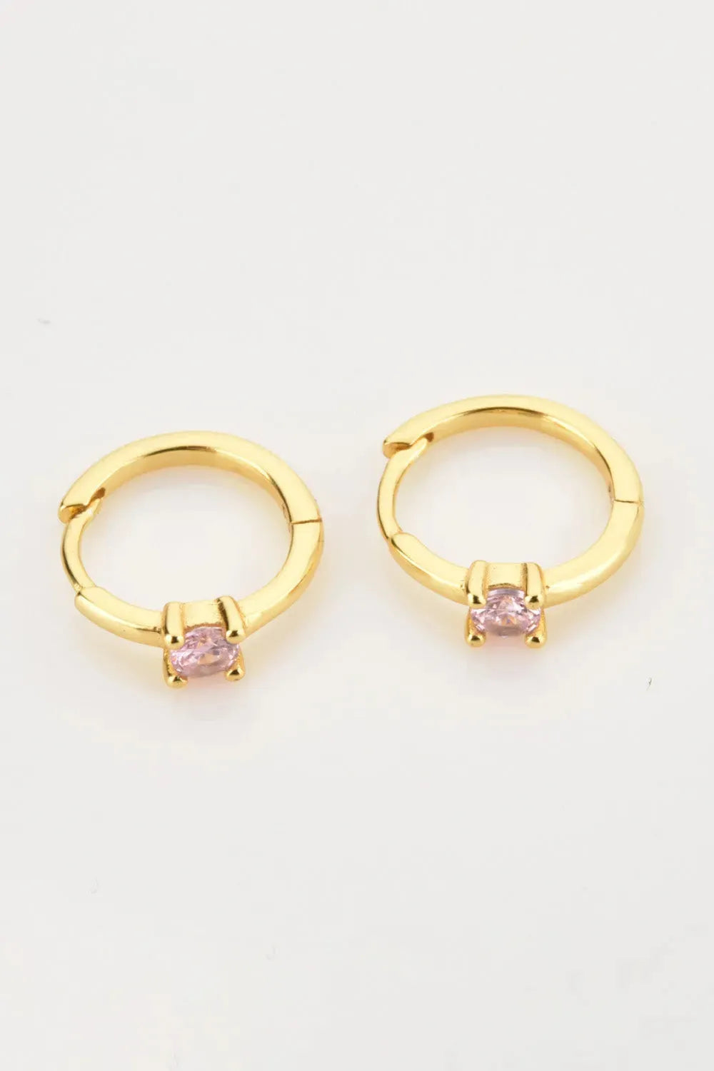Zircon 925 Sterling Silver Huggie Earrings Earrings - Tophatter Daily Deals