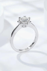925 Sterling Silver Solitaire Moissanite Ring Moissanite - Tophatter Daily Deals