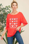 Celeste Full Size Heart Graphic Long Sleeve T-Shirt Blouses - Tophatter Daily Deals