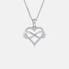 Moissanite 925 Sterling Silver Heart Shape Necklace Moissanite - Tophatter Daily Deals