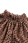 Animal Print Ruffle Collar Flounce Sleeve Blouse Blouses - Tophatter Daily Deals