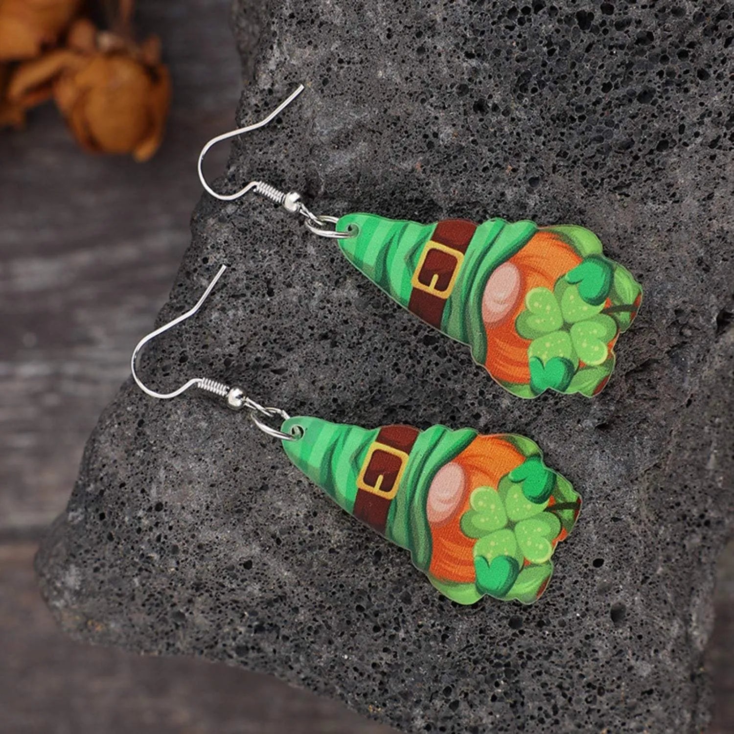 Wooden Alloy Dangle Earrings Earrings - Tophatter Daily Deals