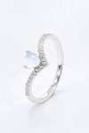 Moonstone Heart-Shaped Ring Moonstone - Tophatter Daily Deals