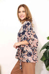 Sew In Love Full Size Angel Sleeve Top with Wrap Tie Body Blouses - Tophatter Daily Deals
