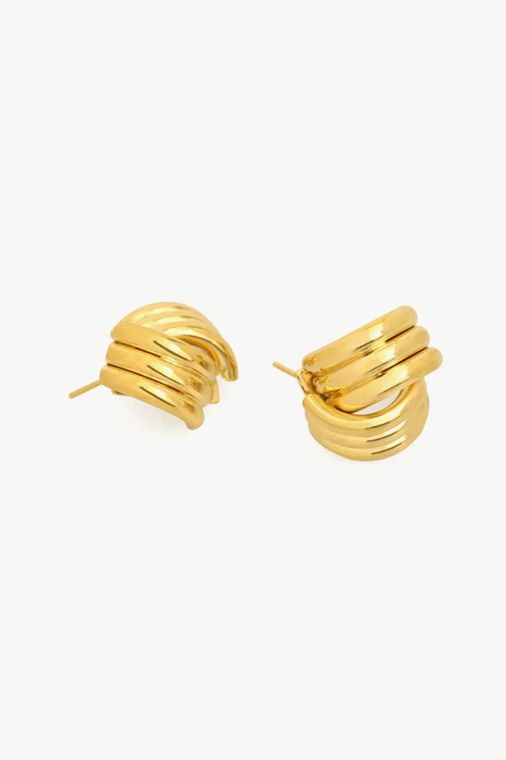 Line Design Stud Earrings Earrings - Tophatter Daily Deals