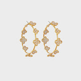 Circle Shape Rhinestone Alloy Earrings Style D One Size Earrings - Tophatter Daily Deals