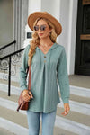 Long Sleeve Hooded Blouse Sage Blouses - Tophatter Daily Deals