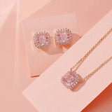 Artificial Gemstone Square Stud Earrings Earrings - Tophatter Daily Deals