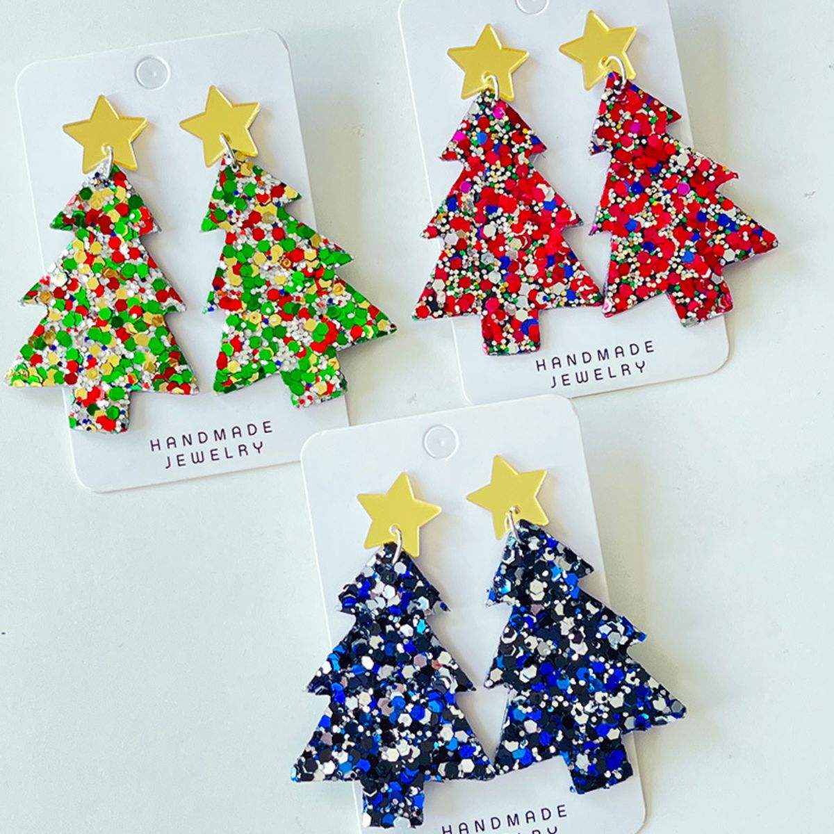 Christmas Tree Acrylic Dangle Earrings Earrings - Tophatter Daily Deals