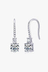 2 Carat Moissanite 925 Sterling Silver Drop Earrings Silver One Size Moissanite - Tophatter Daily Deals