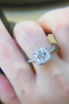 2 Carat Moissanite 925 Sterling Silver Ring Moissanite - Tophatter Daily Deals