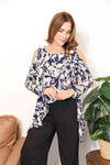 Sew In Love  Full Size Long Sleeve Flower Print Blouse - Tophatter Deals