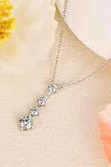 Adored Keep You There Multi-Moissanite Pendant Necklace Moissanite - Tophatter Daily Deals
