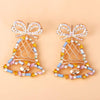 Rhinestone Alloy Christmas Bell Earrings Earrings - Tophatter Daily Deals