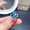 Square Shape Artificial Gemstone Platinum-Plated Ring Rings - Tophatter Daily Deals