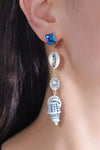 5-Pair Wholesale Better Love Next Time Conch Drop Earrings Blue Gold One Size Earrings - Tophatter Daily Deals
