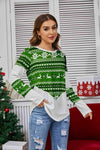 Geometric Round Neck Long Sleeve T-Shirt Women's T-Shirts - Tophatter Daily Deals