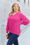 Basic Bae Full Size V-Neck Lantern Sleeve Blouse Blouses - Tophatter Daily Deals