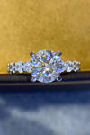 2 Carat 4-Prong Moissanite Ring Moissanite - Tophatter Daily Deals