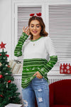 Printed Round Neck Long Sleeve T-Shirt Women's T-Shirts - Tophatter Daily Deals