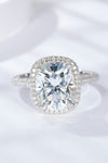 Adored 6 Carat Moissanite Halo Ring - Tophatter Shopping Deals