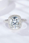 Adored 6 Carat Moissanite Halo Ring Moissanite - Tophatter Daily Deals