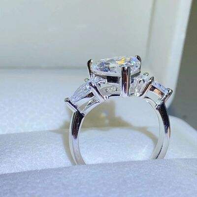 3 Carat Moissanite 925 Sterling Silver Ring Moissanite - Tophatter Daily Deals