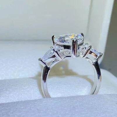 3 Carat Moissanite 925 Sterling Silver Ring Moissanite - Tophatter Daily Deals