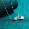 Natural Pearl Pendant Moissanite 925 Sterling Silver Necklace Moissanite - Tophatter Daily Deals