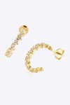 Inlaid Zircon C-Hoop Earrings Earrings - Tophatter Daily Deals
