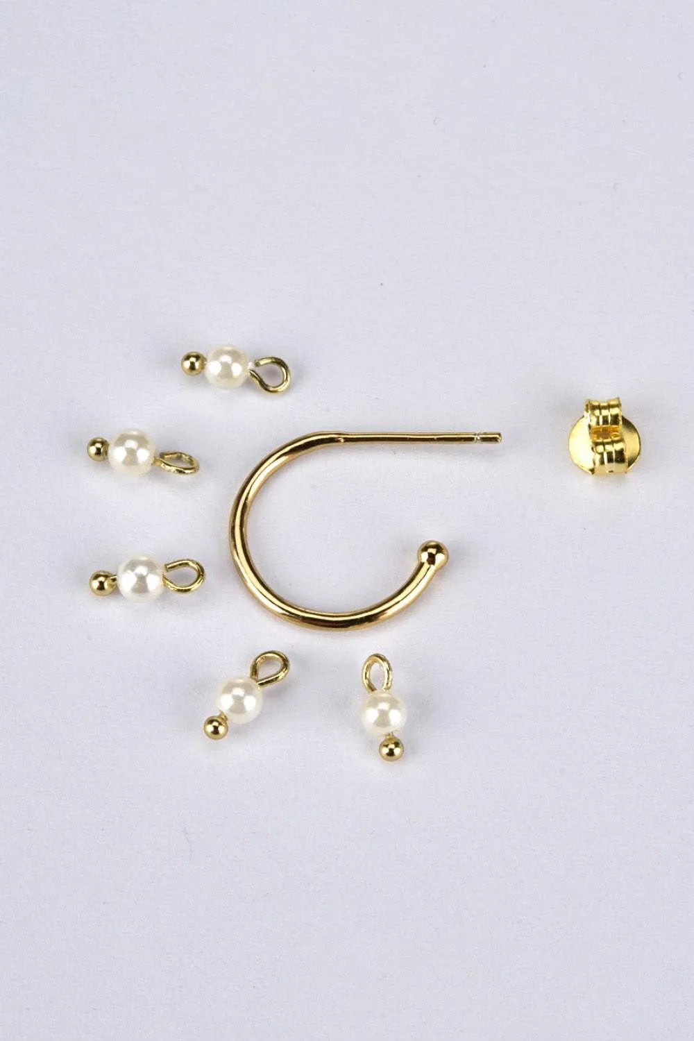 Pearl 925 Sterling Silver C-Hoop Earrings Earrings - Tophatter Daily Deals