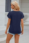 V-Neck Short Sleeve T-Shirt Women's T-Shirts - Tophatter Daily Deals