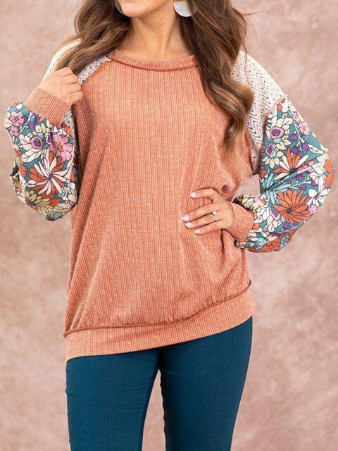 Exposed Seam Round Neck Blouse Blouses - Tophatter Daily Deals