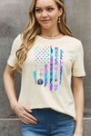 Simply Love Simply Love Full Size NEVER GIVE UP Graphic Cotton Tee Ivory Women's T-Shirts - Tophatter Daily Deals