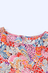 Floral Print Long Puff Sleeve Blouse - Tophatter Deals