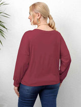Plus Size Twisted Drop Shoulder T-Shirt Women's T-Shirts - Tophatter Daily Deals