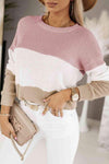 Color Block Dropped Shoulder Blouse Blouses - Tophatter Daily Deals