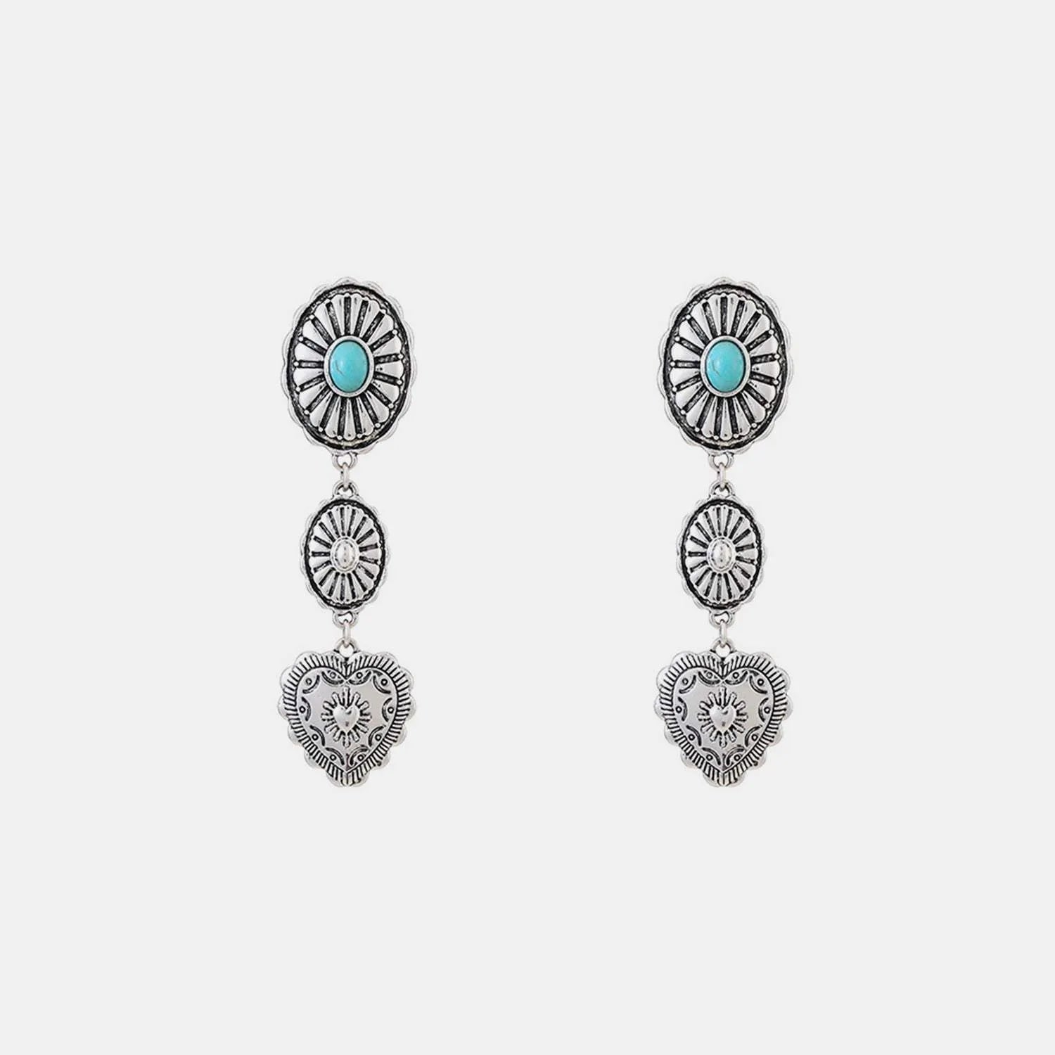 Heart Alloy Dangle Earrings Earrings - Tophatter Daily Deals