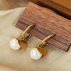 18K Gold-Plated Bead Dangle Earrings Earrings - Tophatter Daily Deals