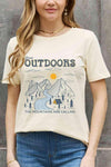 Simply Love Full Size GREAT OUTDOORS Graphic Cotton Tee Women's T-Shirts - Tophatter Daily Deals