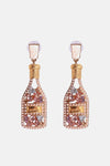 Wine Shape Zinc Alloy Acrylic Dangle Earrings Blush Pink One Size Earrings - Tophatter Daily Deals