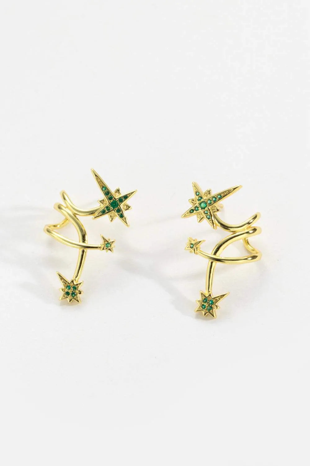 Zircon 925 Sterling Silver Earrings Gold One Size Earrings - Tophatter Daily Deals