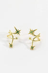 Zircon 925 Sterling Silver Earrings Gold One Size Earrings - Tophatter Daily Deals