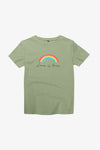 LOVE IS LOVE Rainbow Graphic Tee Shirt Mist Green Women's T-Shirts - Tophatter Daily Deals