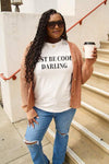 Simply Love Full Size JUST BE COOL DARLING Short Sleeve T-Shirt Women's T-Shirts - Tophatter Daily Deals