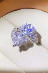 2 Carat Moissanite Adjustable Animal Ring Moissanite - Tophatter Daily Deals