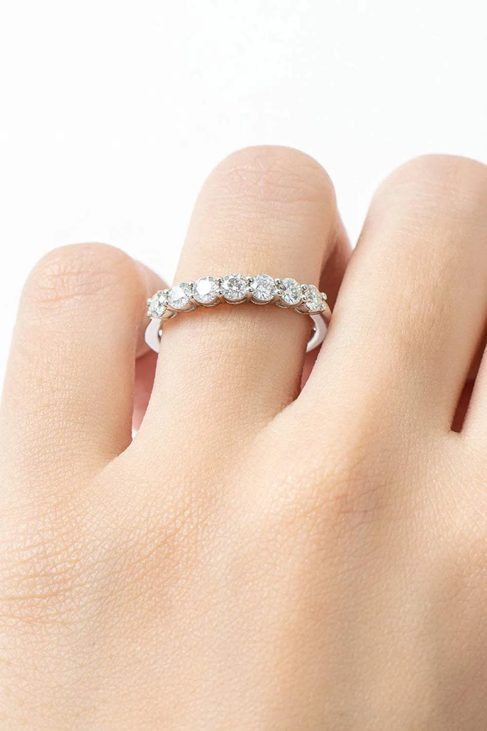 Can't Stop Your Shine Moissanite Platinum-Plated Ring Silver Moissanite - Tophatter Daily Deals